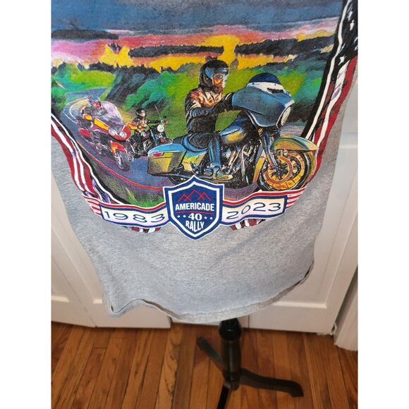 Americade 40th Annual Motorcycle Rally Graphic Tee M Biker Streetwear - Picture 5 of 7